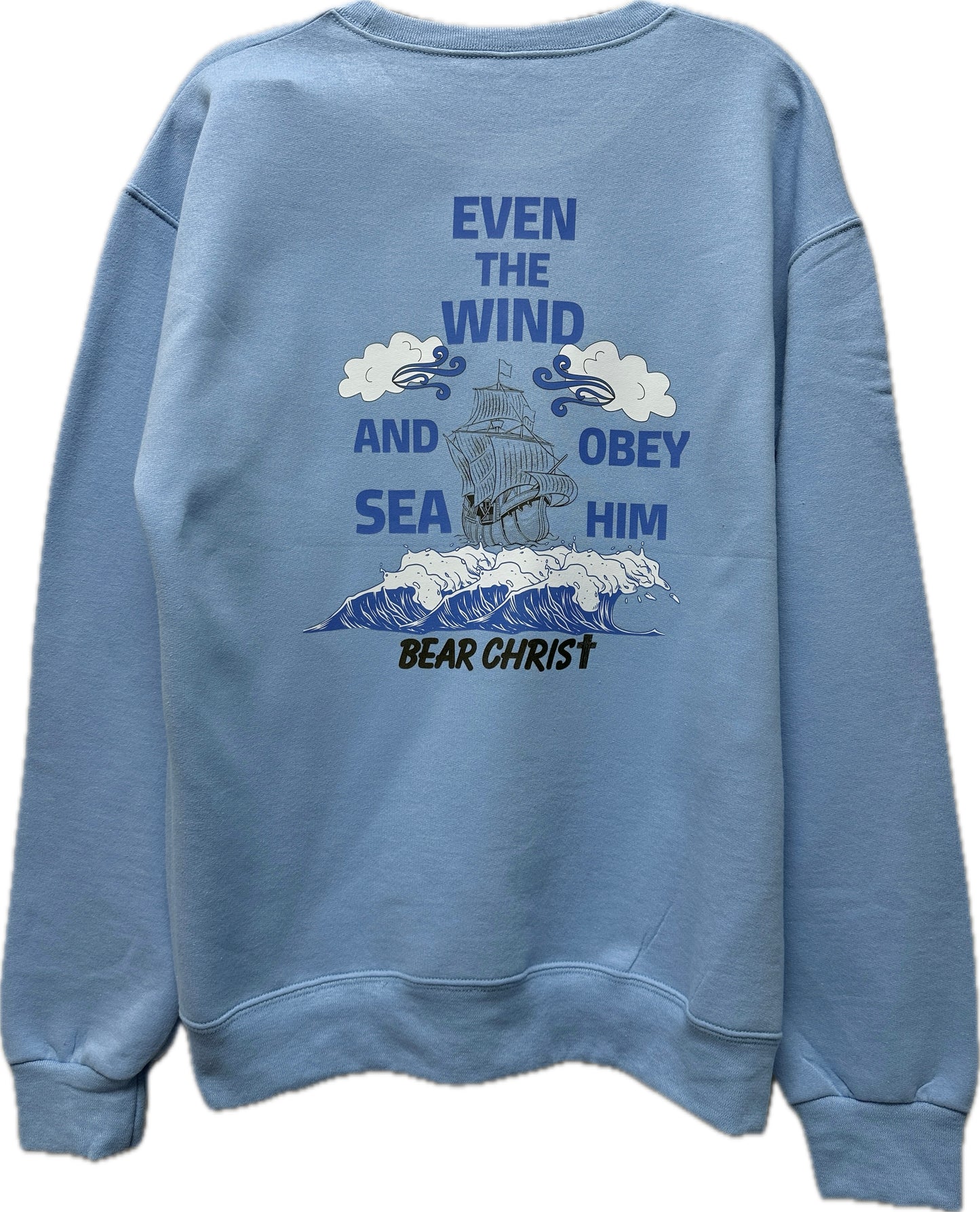 OBEY HIM - SWEATSHIRTS - LIGHT BLUE