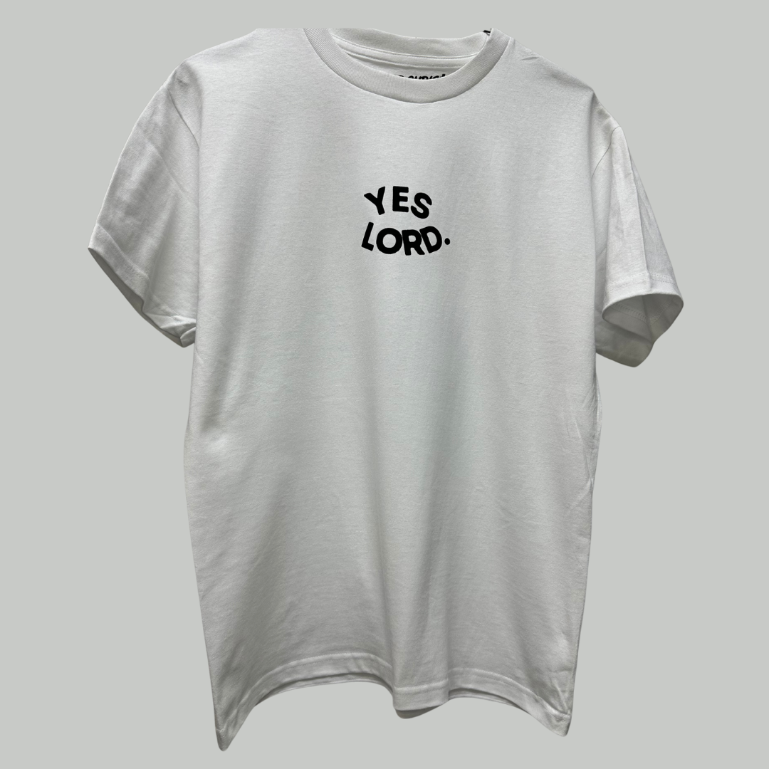 Yes Lord. - Heavyweight Cotton White Tee