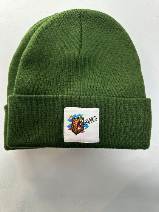 Green Beanie/ Bold Roaring Bear🐻✝️